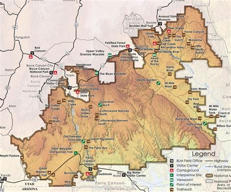 Download a PDF map of Grand Staircase-Escalante National Monument ...