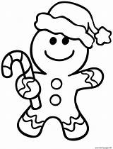 Gingerbread Man Christmas Coloring Page Printable sketch template