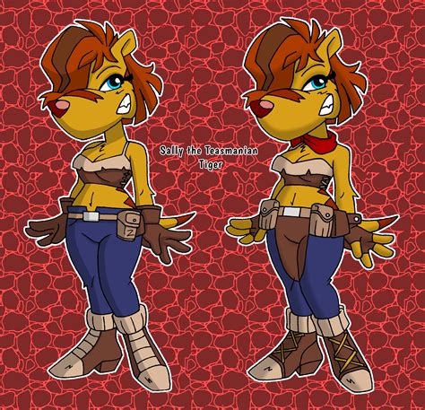 Ty the Tasmanian tiger - OC Sally concept art by Mscreepygreen20 on Newgrounds