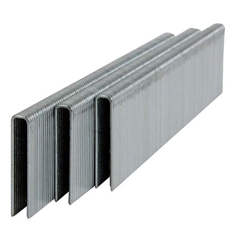 Porter-Cable 1 in. x 18-Gauge Narrow Crown Galvanized Staples (5000 per Box)-PNS18100 - The Home ...