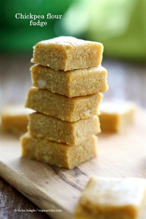 Besan Burfi with Condensed Milk (Dairy-free) - Chickpea flour Fudge - Vegan Richa