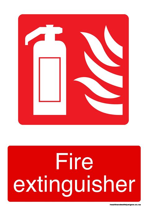 Fire extinguisher - Health and Safety Signs