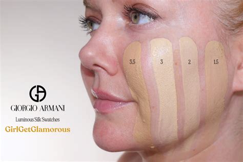 PART 1: Armani Luminous Silk Foundation Shade Finder + Swatches ...