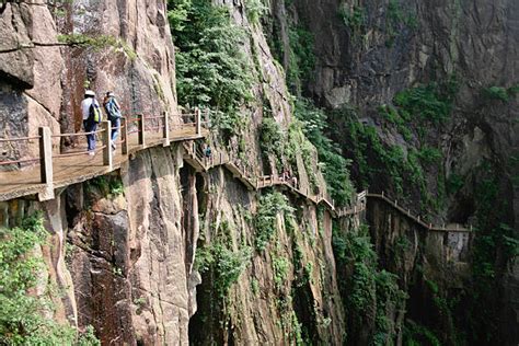 Huangshan Mountain Range Anhui Province China Stock Photos, Pictures ...