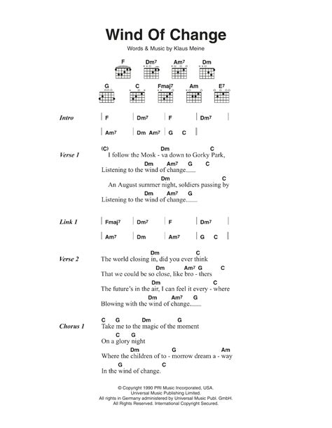 Wind Of Change by Scorpions - Guitar Chords/Lyrics - Guitar Instructor