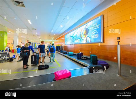 Baggage carousel at Cairns airport, Arrivals Terminal, Far North Queensland, FNQ, QLD, Australia ...