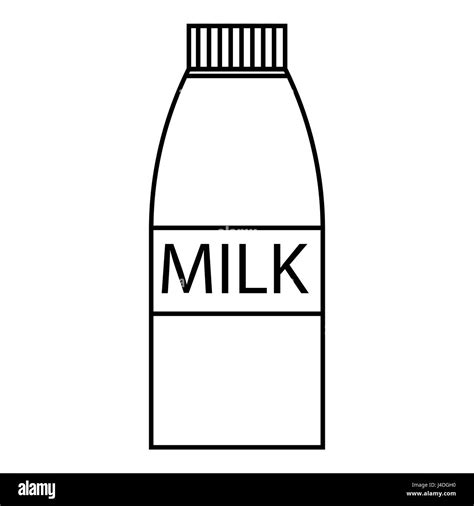 Milk bottle icon, outline style Stock Vector Image & Art - Alamy