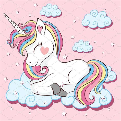 Cute unicorn cartoon vector. Unicorn illustration, Unicorn cute ...