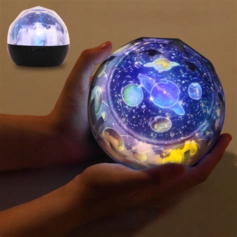 Universe Projection Night Light Lamp 3D Starry Sky Planet LED Projector Rotary Lamp Colorful ...