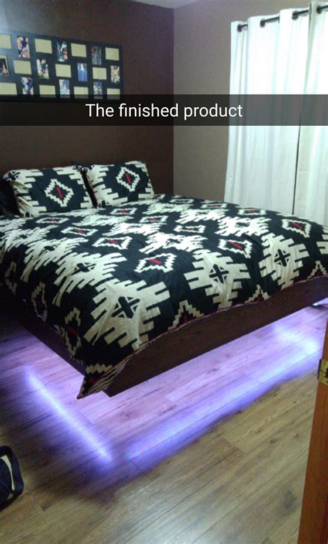 Diy Floating Bed Frame With Led Lighting Plans - Diy Floating Bed ...