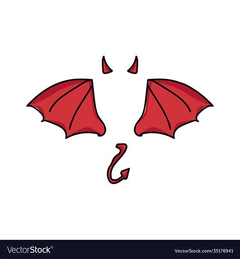 Design devil wing on white background Royalty Free Vector