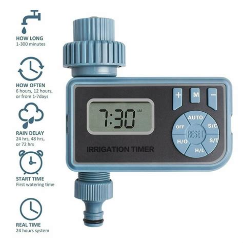 Sprinkler Timer, LCD Automatic Intelligent Irrigation Timer Garden Watering Hose Water Sprinkler ...