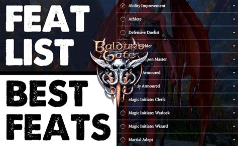 Baldur's Gate 3 Feats - All Feats Guide - More Feats Mod