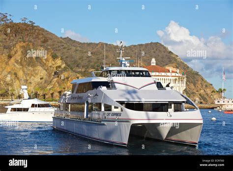 Catalina Express SeaCat Ferry, "Jet Cat Express", Leaves Avalon, Catalina Island For Long Beach ...