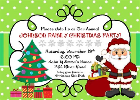 DIY PRINTABLE Family Christmas Party | Santa Claus | Class Party | Santa Party | Senior Party ...