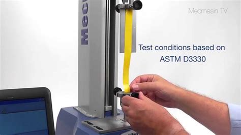 ASTM D3330 Test Method A 180° Peel Test on Single Coated Tape - Mecmesin Force Measurement - YouTube