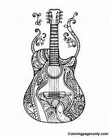 Guitar Coloring Pages Printable For Free Download sketch template