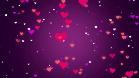 Falling Hearts Background | Free footage | Glow Hearts animation - YouTube