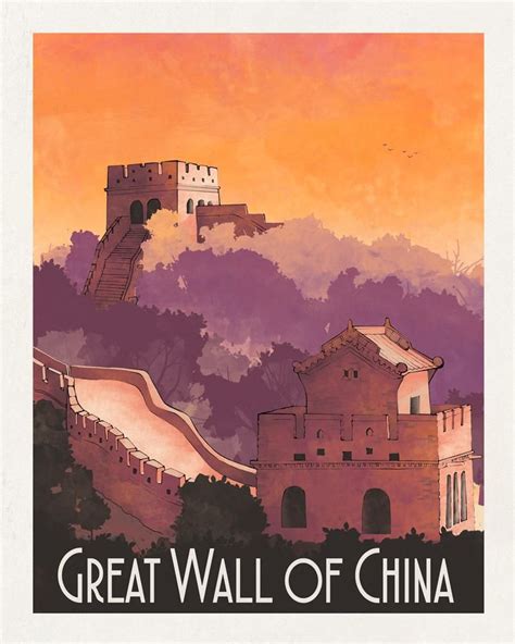 Great Wall of China | Great wall of china, Vintage travel posters, Retro travel poster