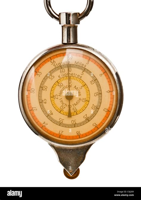 Vintage STESCO opisometer, a manual device for measuring distances on a map (straight, curved or ...