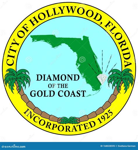 Coat of Arms of Hollywood in Broward County, USA Stock Vector - Illustration of nation, symbol ...