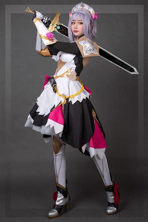 Genshin Impact Noelle Cosplay Costume C00327 | Cosplay costumes, Cute cosplay, Anime cosplay girls