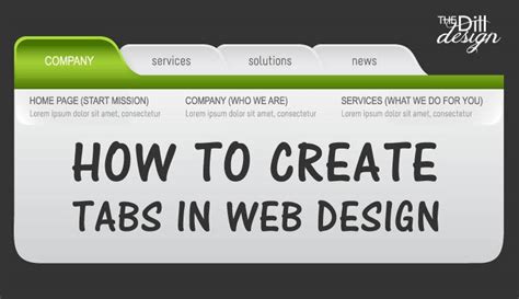 How to Create Tabs in Web Design - The Dill Design