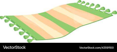 Soft striped floor rug cartoon wool carpet Vector Image