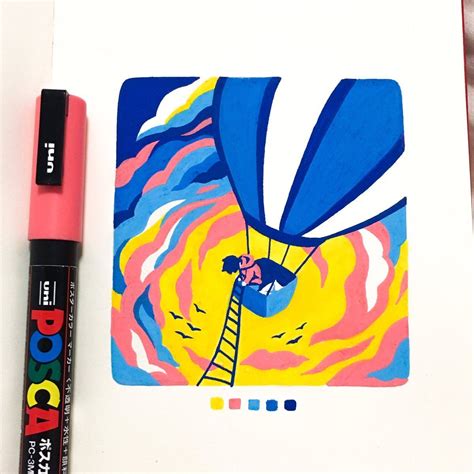 Art & Collectibles Marker Drawing & Illustration Seviper Flowers Posca Marker Drawing etna.com.pe