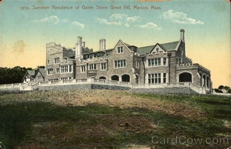 Summer Residence of Galen Stone Great Hill Marion, MA Postcard