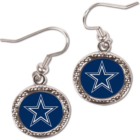 WinCraft Dallas Cowboys Women's Round Dangle Earrings