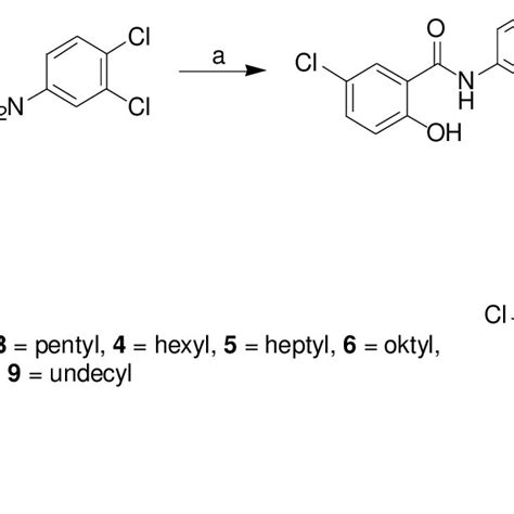 Scheme 1. Synthesis of 4-Chloro-2-(3,4-dichlorophenylcarbamoyl)-phenyl... | Download Scientific ...