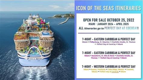 Icon of the Seas Itineraries : r/royalcaribbean