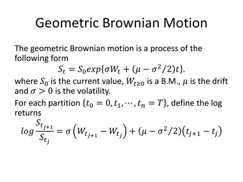 Geometric Brownian Motion Formula Excel at GANBRIXTONBLOG Blog