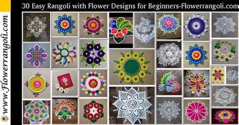 30 Easy Rangoli with Flower Designs for Beginners - Flowerrangoli.com