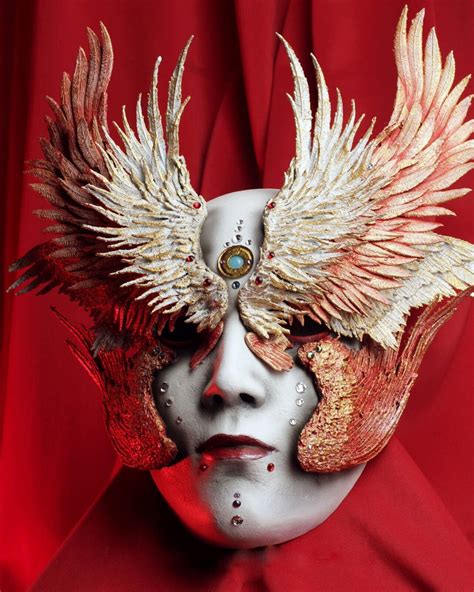 Angel Full face mask Seraphim Wings Halloween Carnival woman Art Wall ...