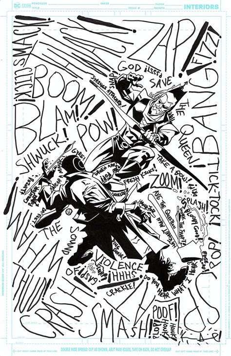 COMIC ART SHOWCASE — Green Arrow versus Onomatopoeia by Phil Hester and...