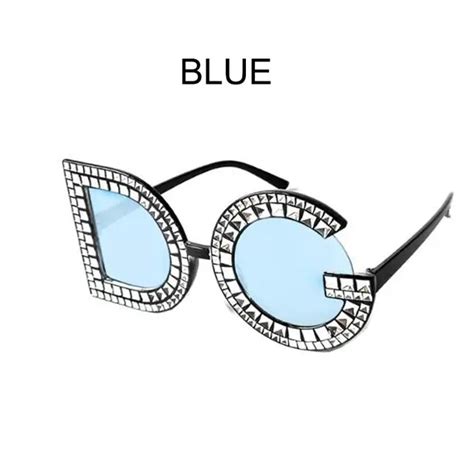 New Retro Sunglasses 2019 Women's Men's Diamond Round Crystal Letters ...