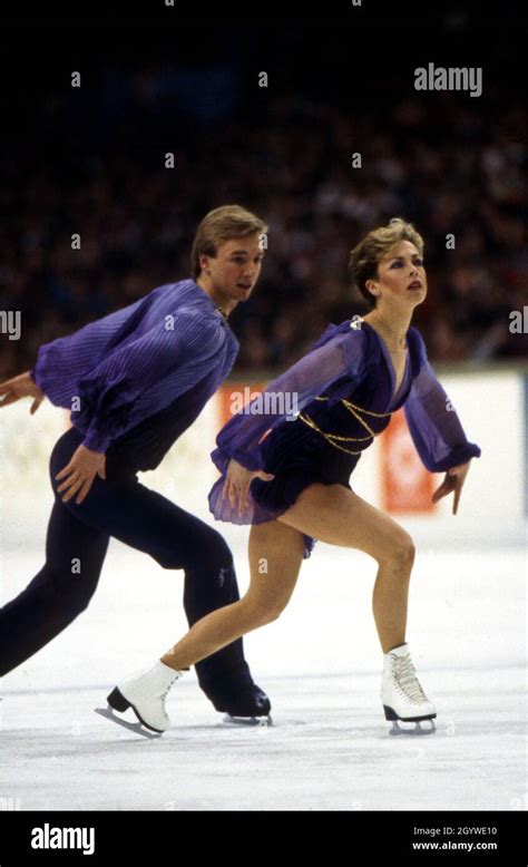 Torvill and dean competing at the 1984 winter olympics hi-res stock ...