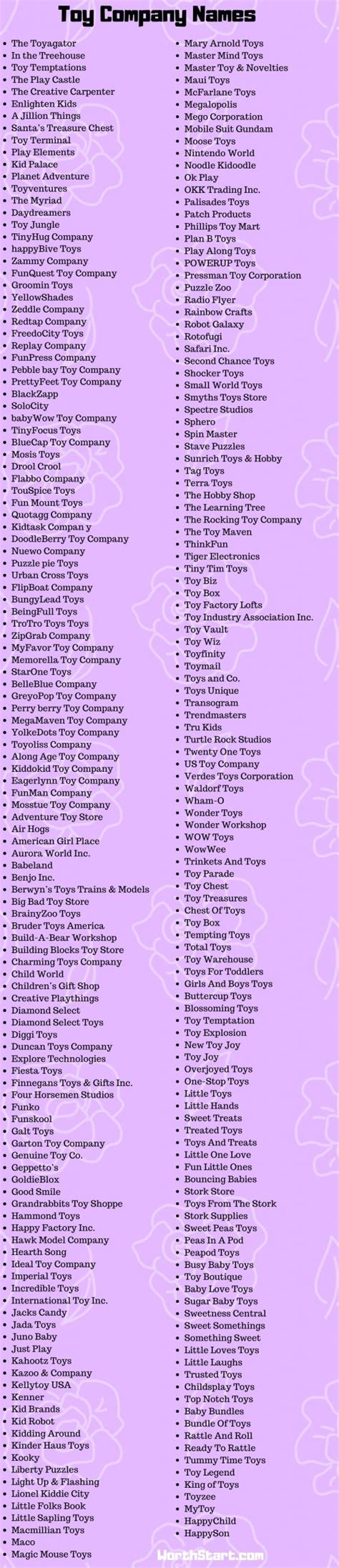 475+ Toy Company Names and Ideas - Find a Name Fast!