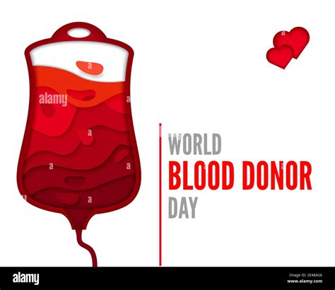 World blood donor day posters or invitations. Medical design with a blood bag. Vector ...