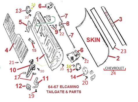 64-67 EL CAMINO TAILGATE & PARTS – Chicago Muscle Car Parts , Inc.