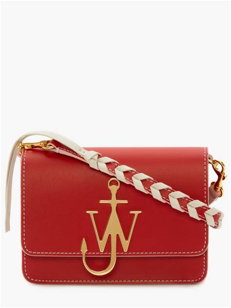 ANCHOR BRAIDED LOGO BAG in scarlet | JW Anderson