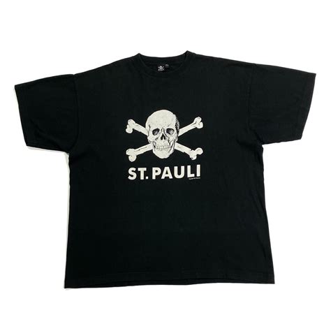 ST. PAULI Skull Crossbones Football Spellout... - Depop