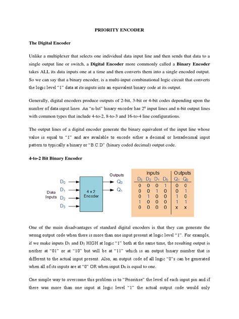 Priority Encoder | PDF | Input/Output | Computer Keyboard