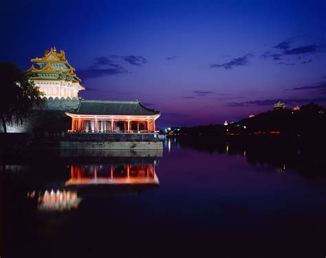 Beijing At Night, red and black temple, Asia, China, Night, Lighting ...