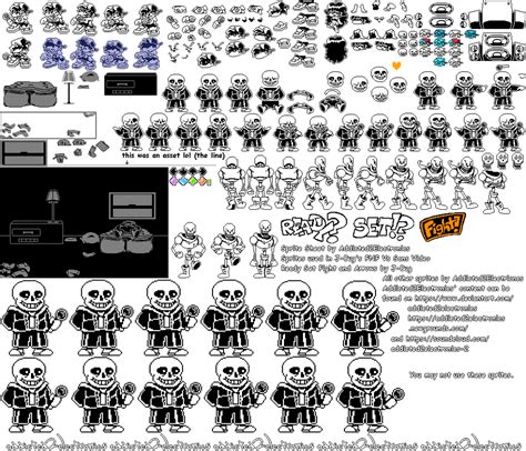 Friday Night Funkin' Vs Sans Full Sprite Sheet by Addicted2Electronics on DeviantArt