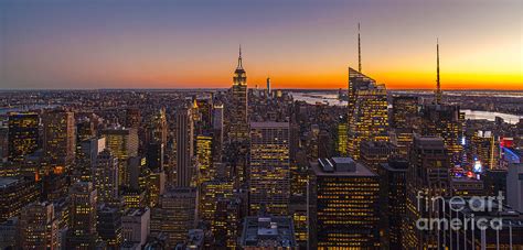 NYC Top of the Rock Sunset Photograph by Mike Reid - Fine Art America