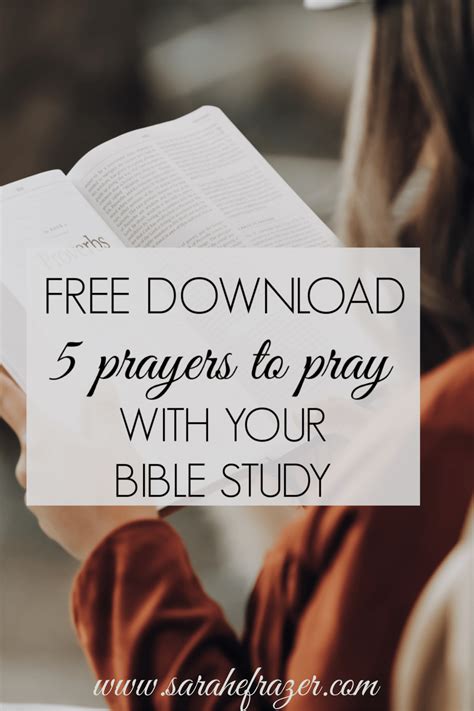 5 (More) Prayers to Pray Over Bible Study - Sarah E. Frazer