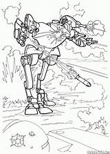 Coloring Page  Futuristic wars sketch template